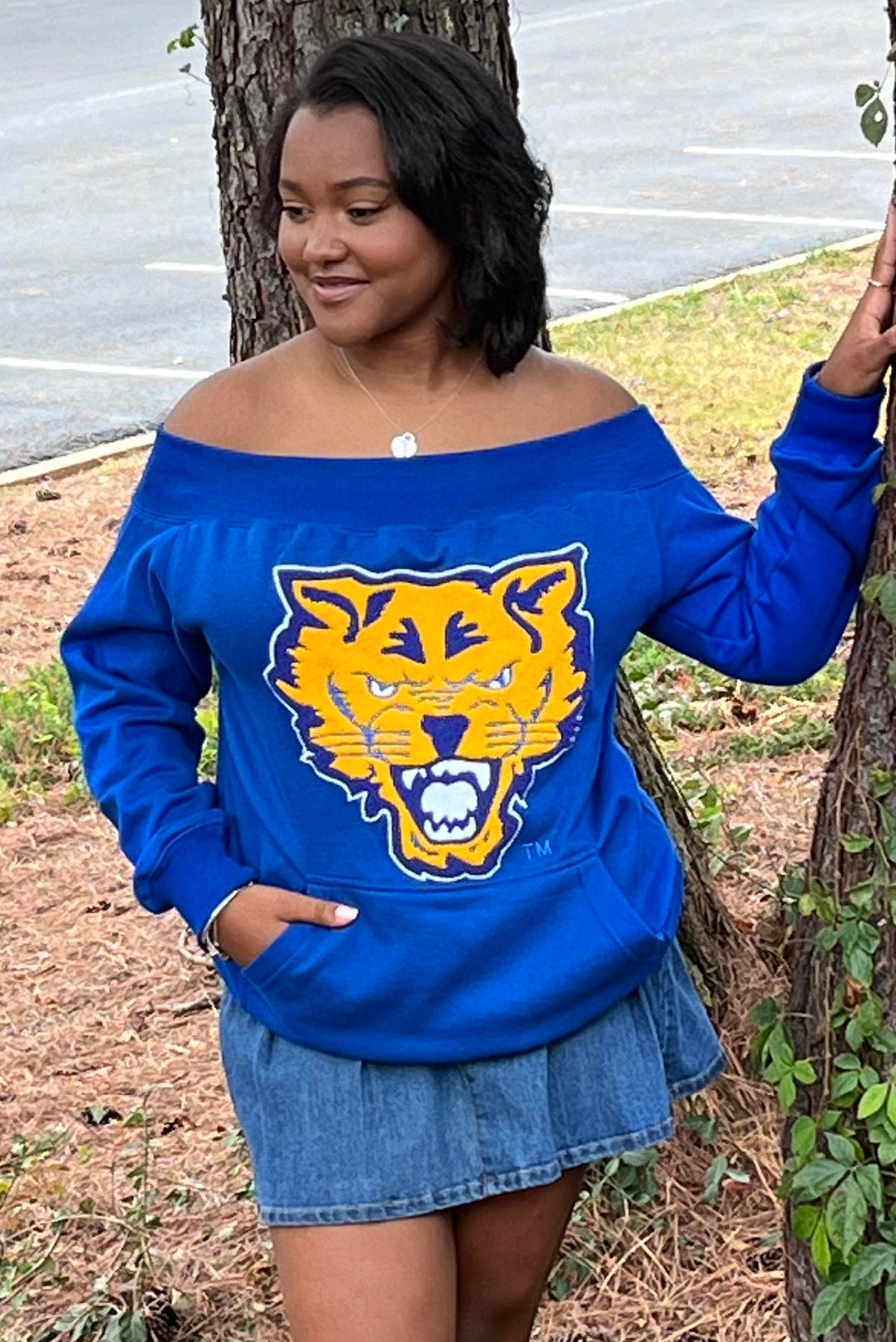 FVSU Off-Shoulder Wildcat Sweatshirt image 4