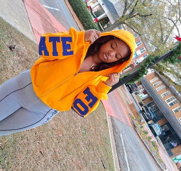 FVSU Retro Cropped Hoodie