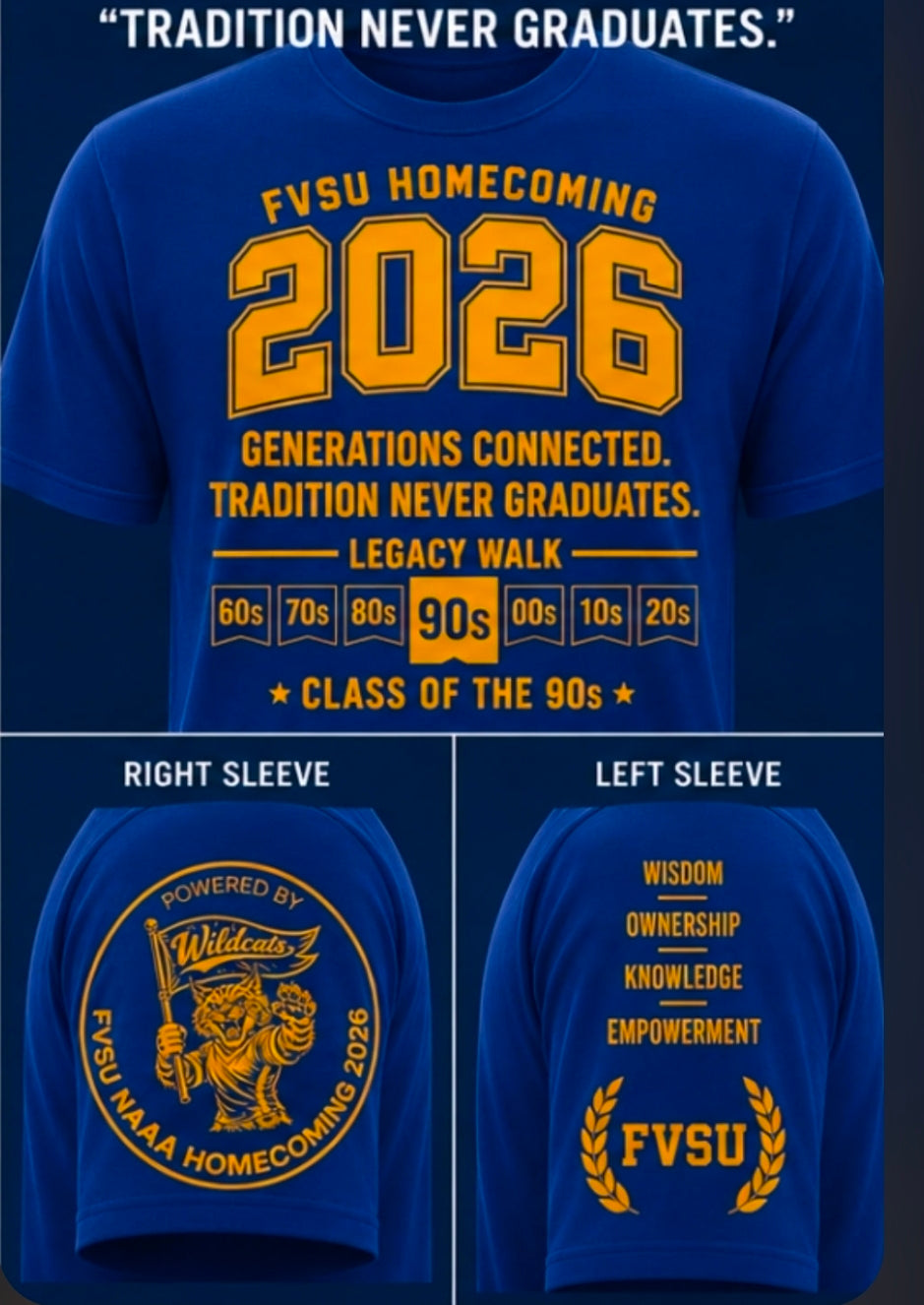 FVSU 2026 HOMECOMING LEGACY WALK SHIRT