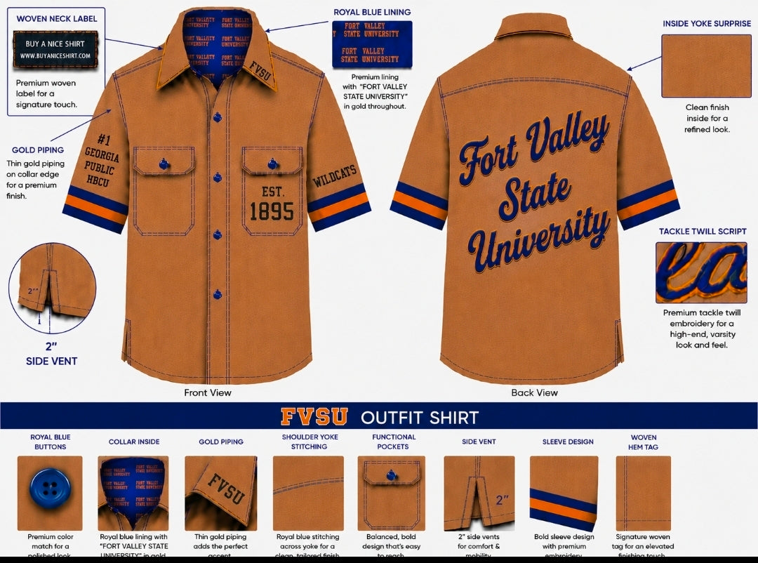 FVSU SAFARI SHIRT