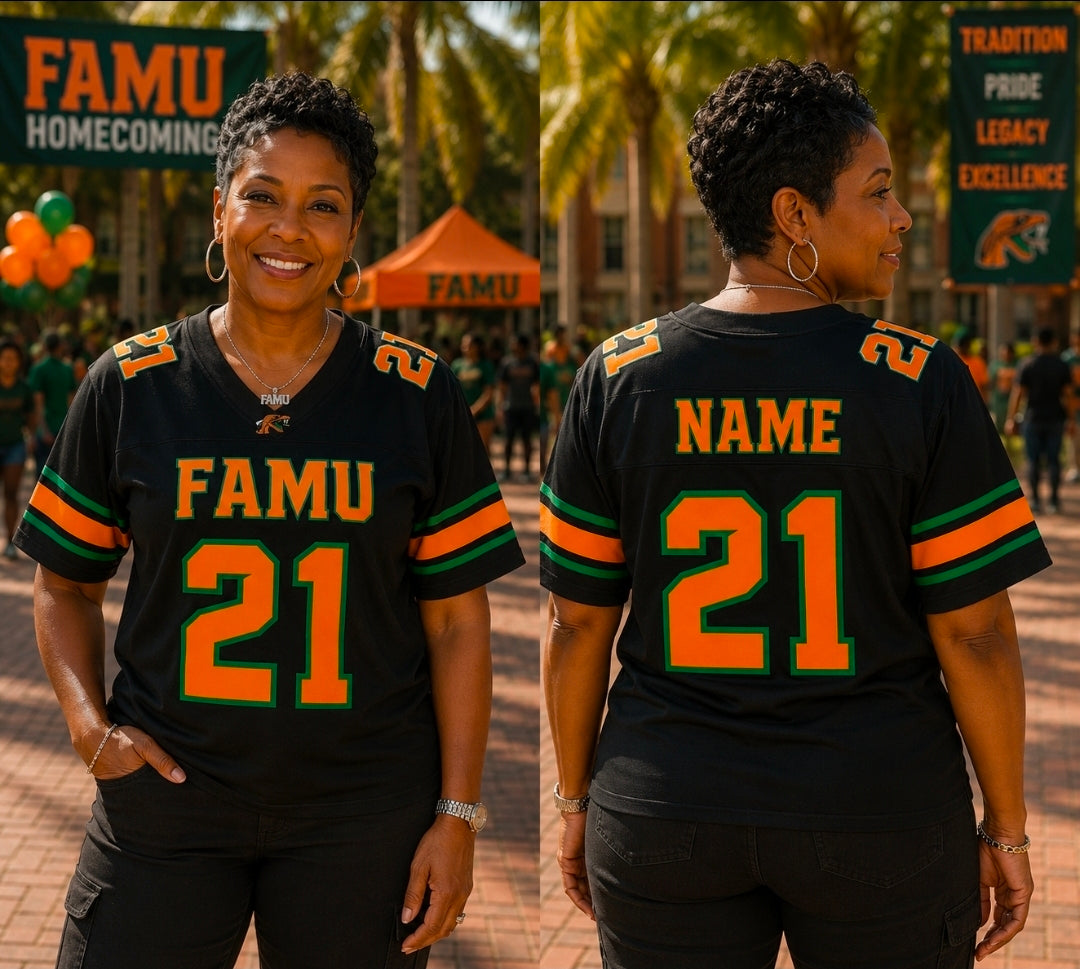 FAMU CUSTOM FAN FOOTBALL JERSEYS (PRE-ORDER)
