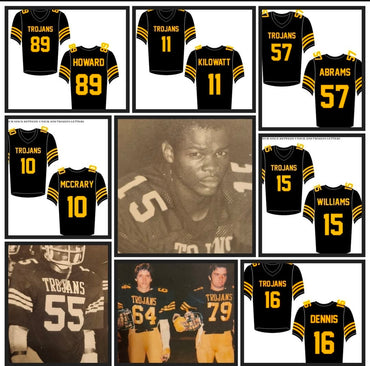 PCHS Trojans 80s Throwback Custom Football Jersey