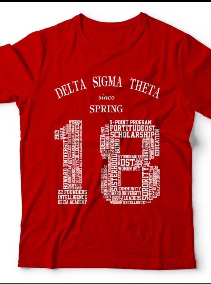 Delta Sigma Theta Crossing Year custom t-shirt front view