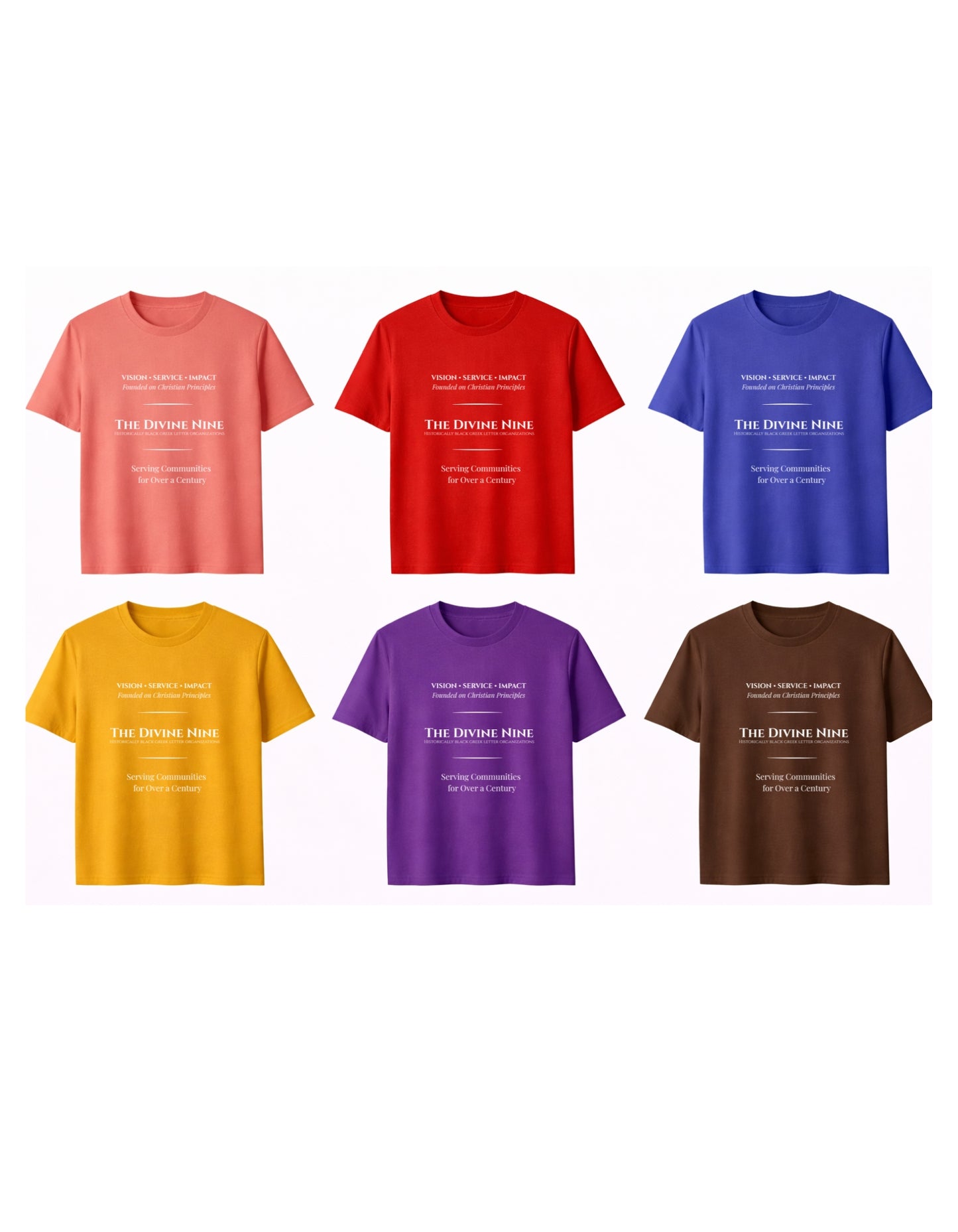 Divine Nine Vision Service Impact Tee