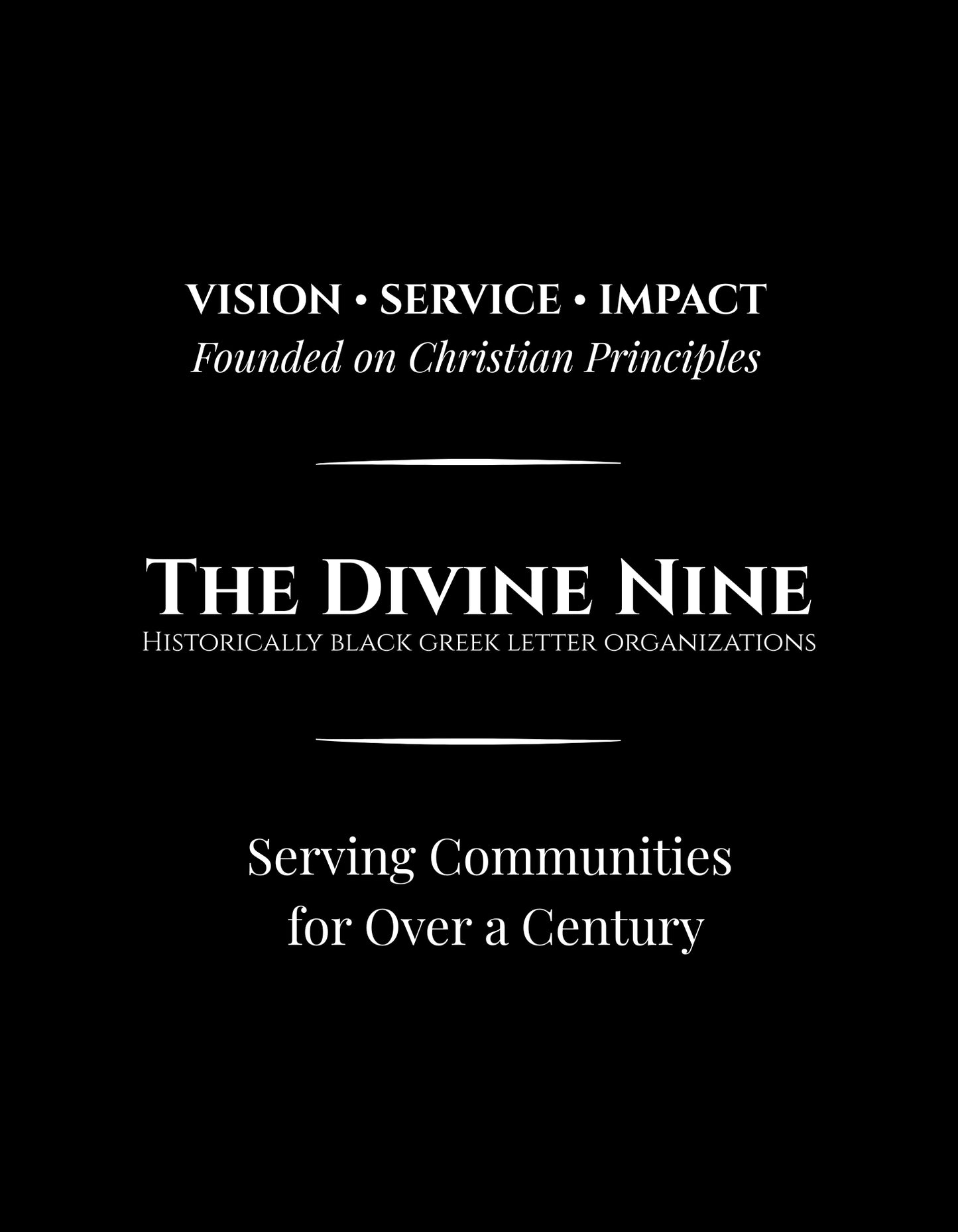 Divine Nine Vision Service Impact Tee
