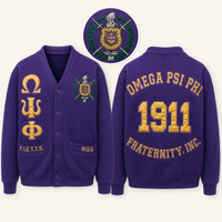 Omega Psi Phi Fleece Cardigan Sweater – Last Chance