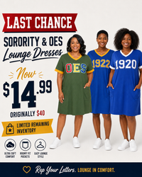 SORORITY & OES LOUNGE DRESS WITH POCKETS – LAST CHANCE