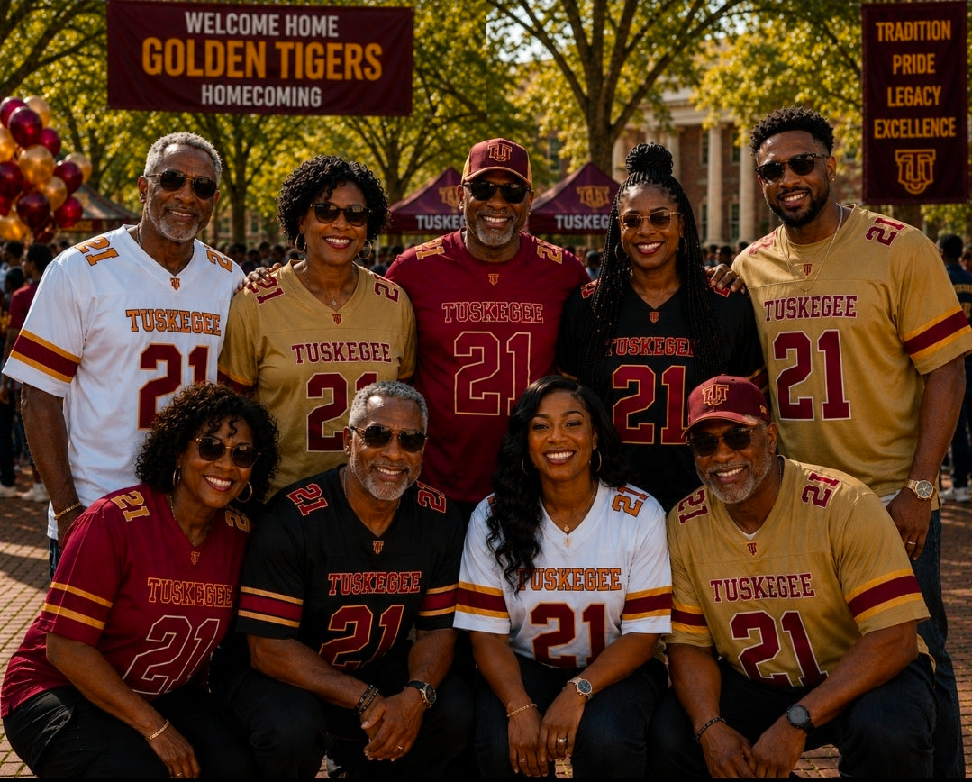TUSKEGEE CUSTOM FAN FOOTBALL JERSEYS (PRE-ORDER)