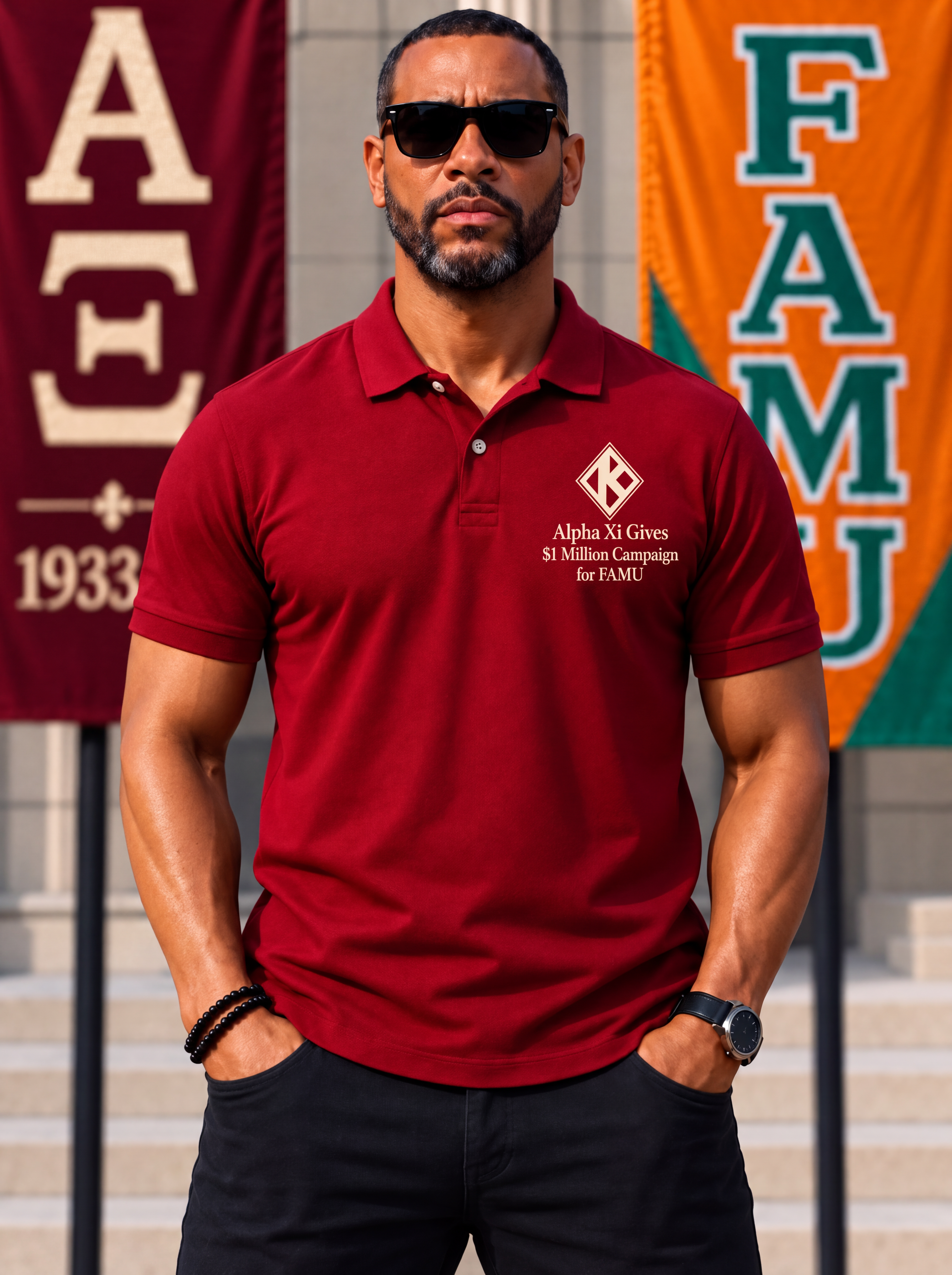 ALPHA XI GIVES MICRO MESH POLO