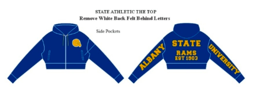 ASU Retro Cropped Hoodie