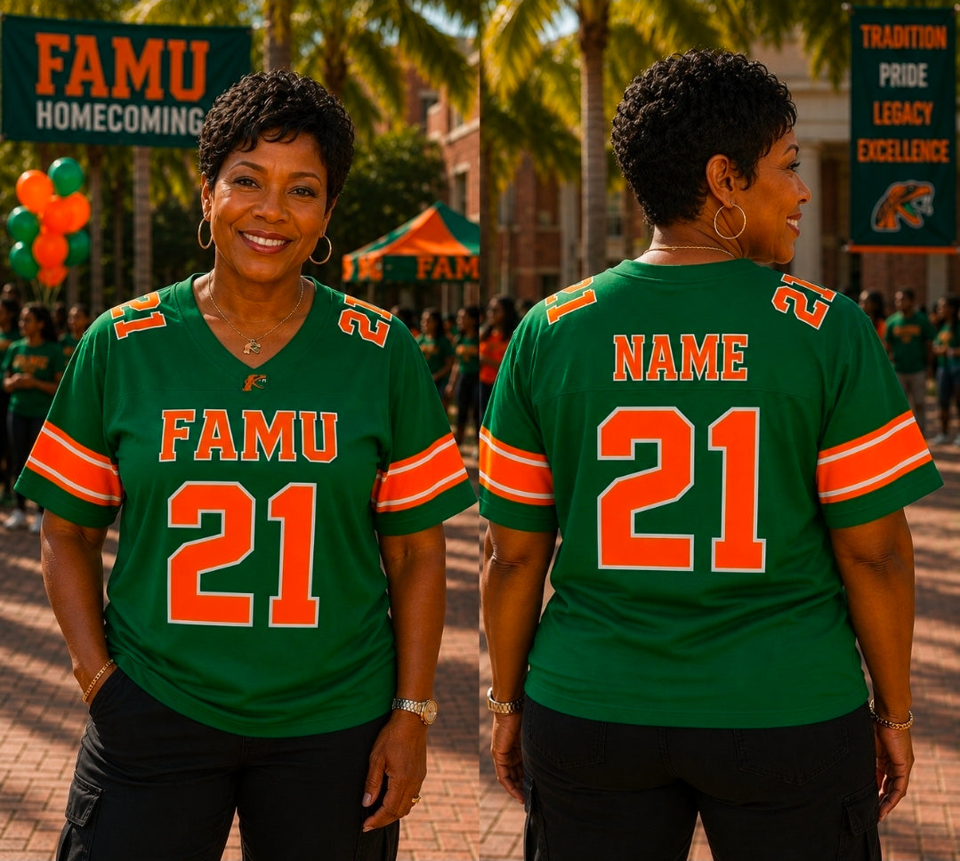 FAMU CUSTOM FAN FOOTBALL JERSEYS (PRE-ORDER)