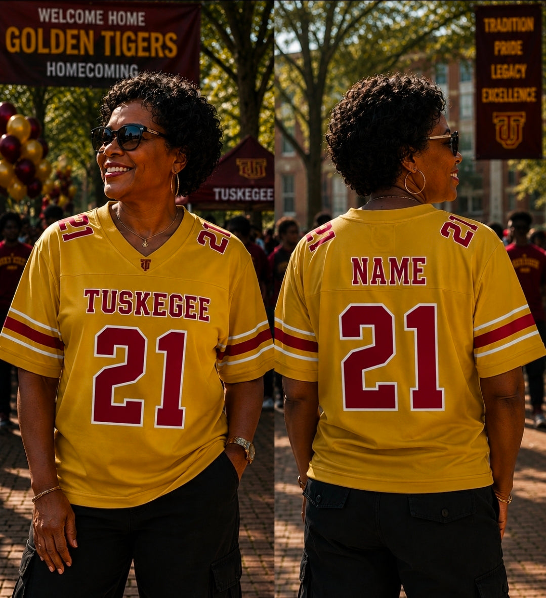 TUSKEGEE CUSTOM FAN FOOTBALL JERSEYS (PRE-ORDER)