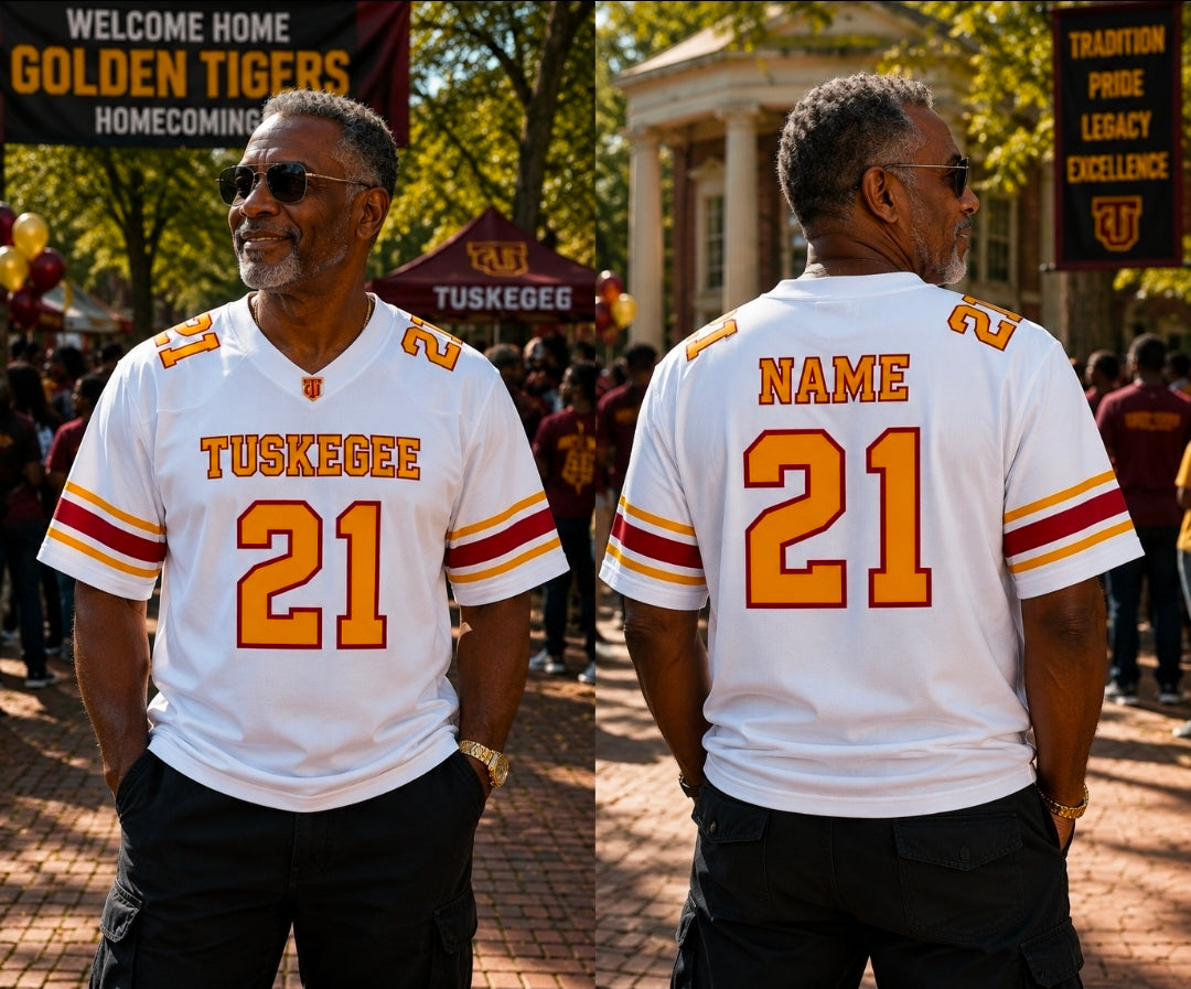 TUSKEGEE CUSTOM FAN FOOTBALL JERSEYS (PRE-ORDER)