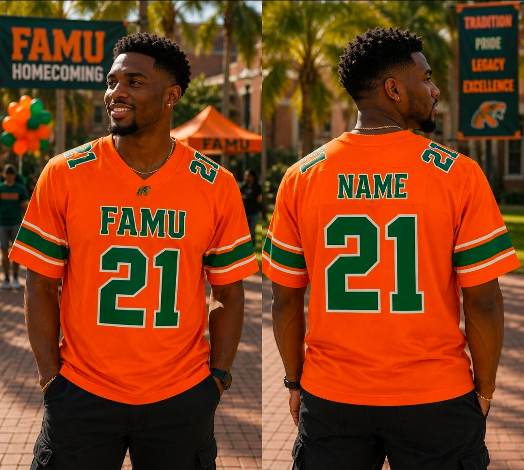 FAMU CUSTOM FAN FOOTBALL JERSEYS (PRE-ORDER)