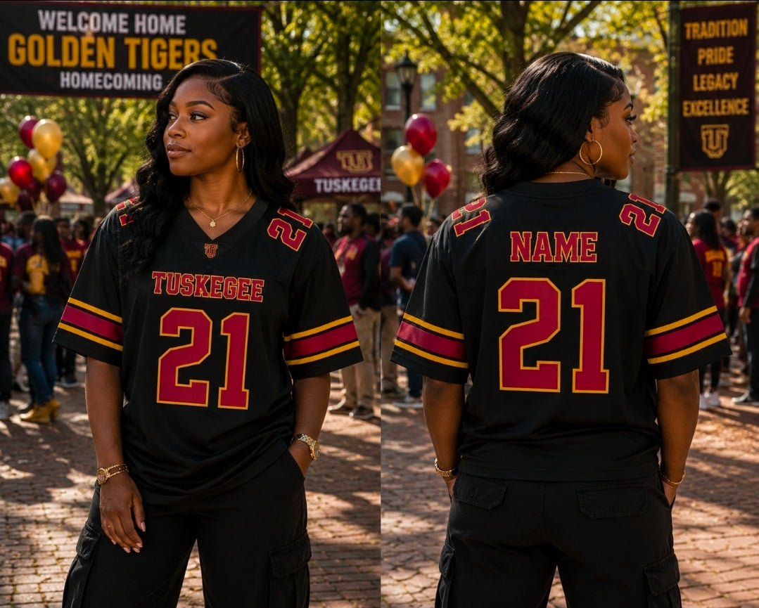 TUSKEGEE CUSTOM FAN FOOTBALL JERSEYS (PRE-ORDER)